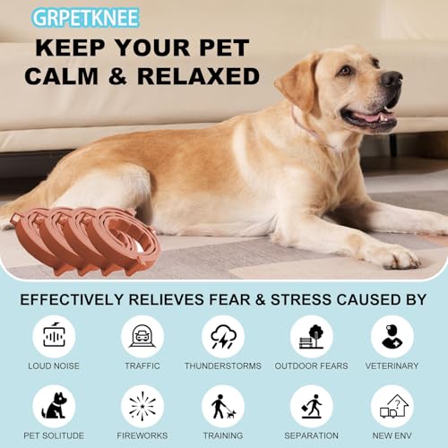 Image of Basajaun Calming Collar for Dogs 4 Packs -Anxiety Relief Dog Pheromone Collar，25 Inches Size Flexible Adjustable for All Small Medium and Large Dog