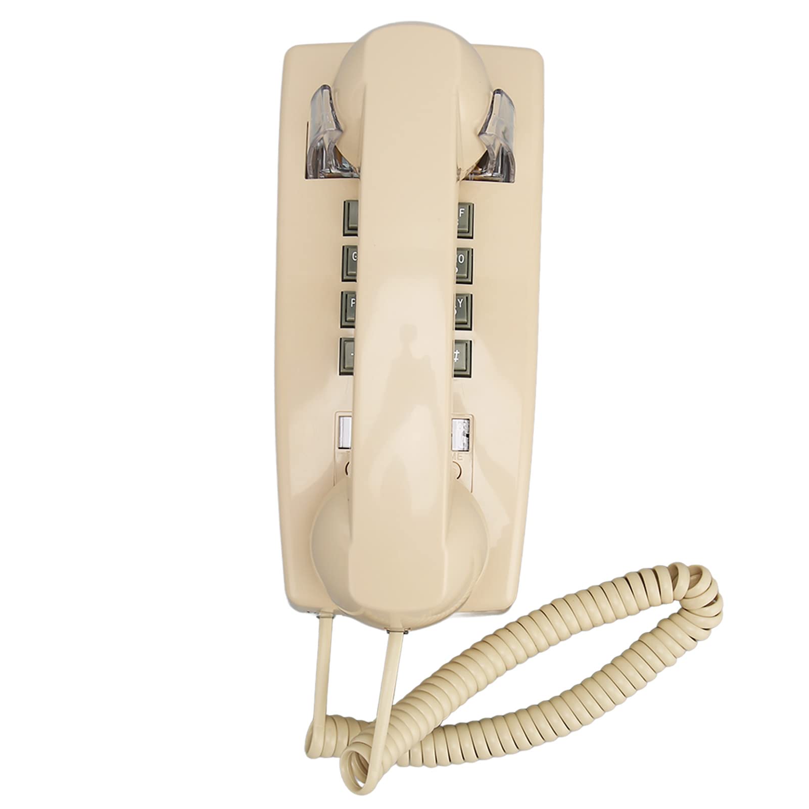 Telefono da Parete, Telefono Classico con Filo Montato a Parete con Suoneria Meccanica Forte e Controllo del Volume del Ricevitore, Telefoni con Filo per Anziani e Non Udenti