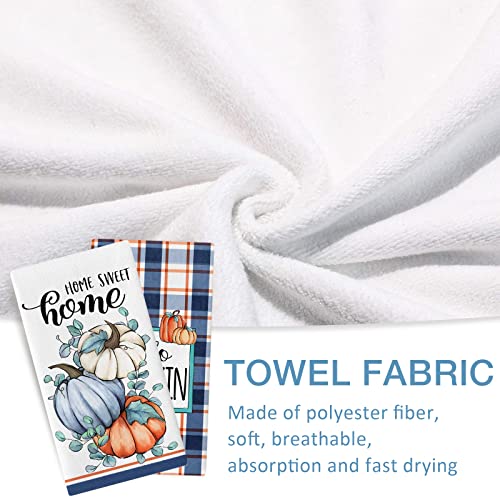 Seliem-Fall-Hello-Pumpkin-Patch-Kitchen-Dish-Towels-Set-of-2-Autumn-Buffalo-Plaid-Check-Hand-Towels-Drying-Baking-Cooking-Cloth-Home-Sweet-Home-Farmhouse-Thanksgiving-Kitchen-Decor-18×26-Inch Seliem Fall Hello Pumpkin Patch Kitchen Dish Towels Set of 2 Autumn Buffalo Plaid Check Hand Towels Drying Baking Cooking Cloth Home Sweet Home Farmhouse Thanksgiving Kitchen Decor 18×26 Inch