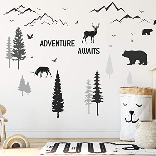 Vinilos Decorativos Bosque para Pared 3 Hojas 12x35 pulg miniatura 5
