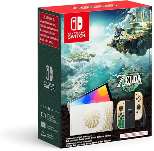 Image of Nintendo Switch OLED Console with (The Legend Of Zelda Tears Of The Kingdom Edition) Joy-Con