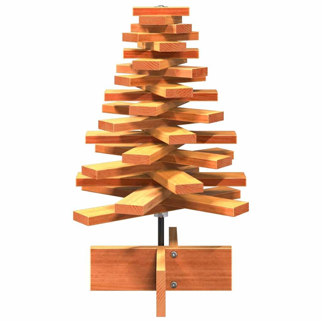 Weihnachtsbaum Massivholz Kiefer 60 cm Wachsbraun | Drehbare Äste, Stabiler Ständer, Individuell Gestaltbar, Für Zuhause Und Büro