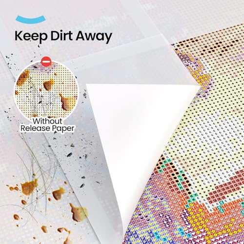 Image of ARTDOT 200-Piece Double-Sided Non-Stick Release Paper for Diamond Art Kits for Adults, 15x10 cm Thickened Cover Replacement Sheets as Diamond Painting Accessories and Tools (Pack of 2)
