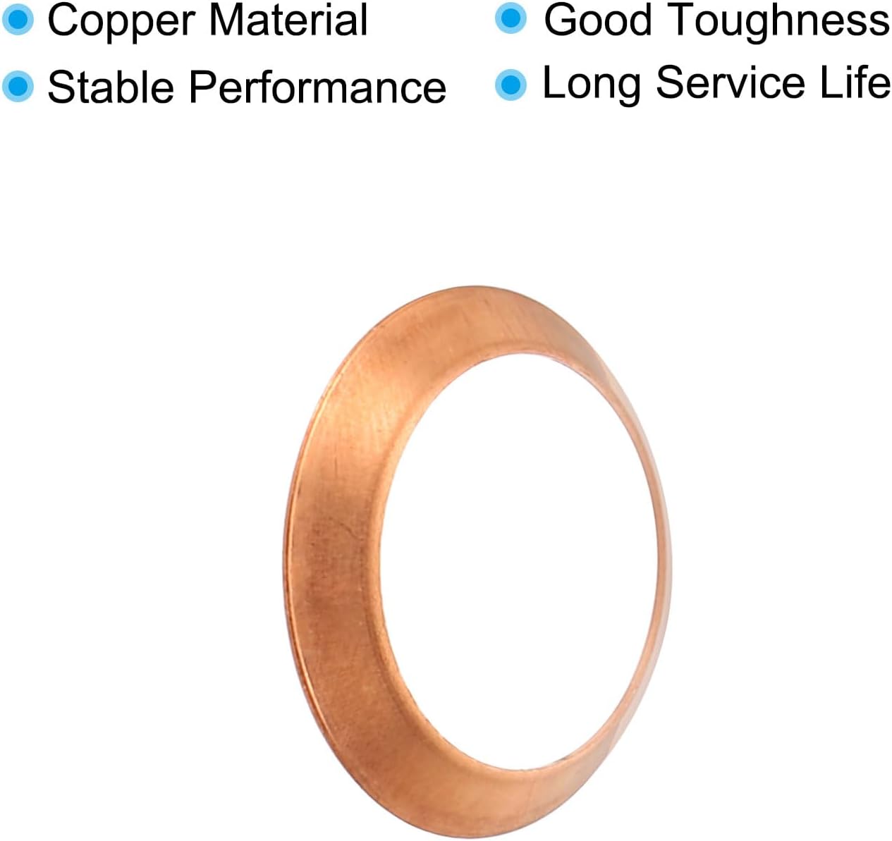 PATIKIL Flare Gasket, 30Pcs Fit for 3/4" Tube Size 45 Degree Copper Flared Pipe Fittings for Air Conditioner Refrigeration Accessories