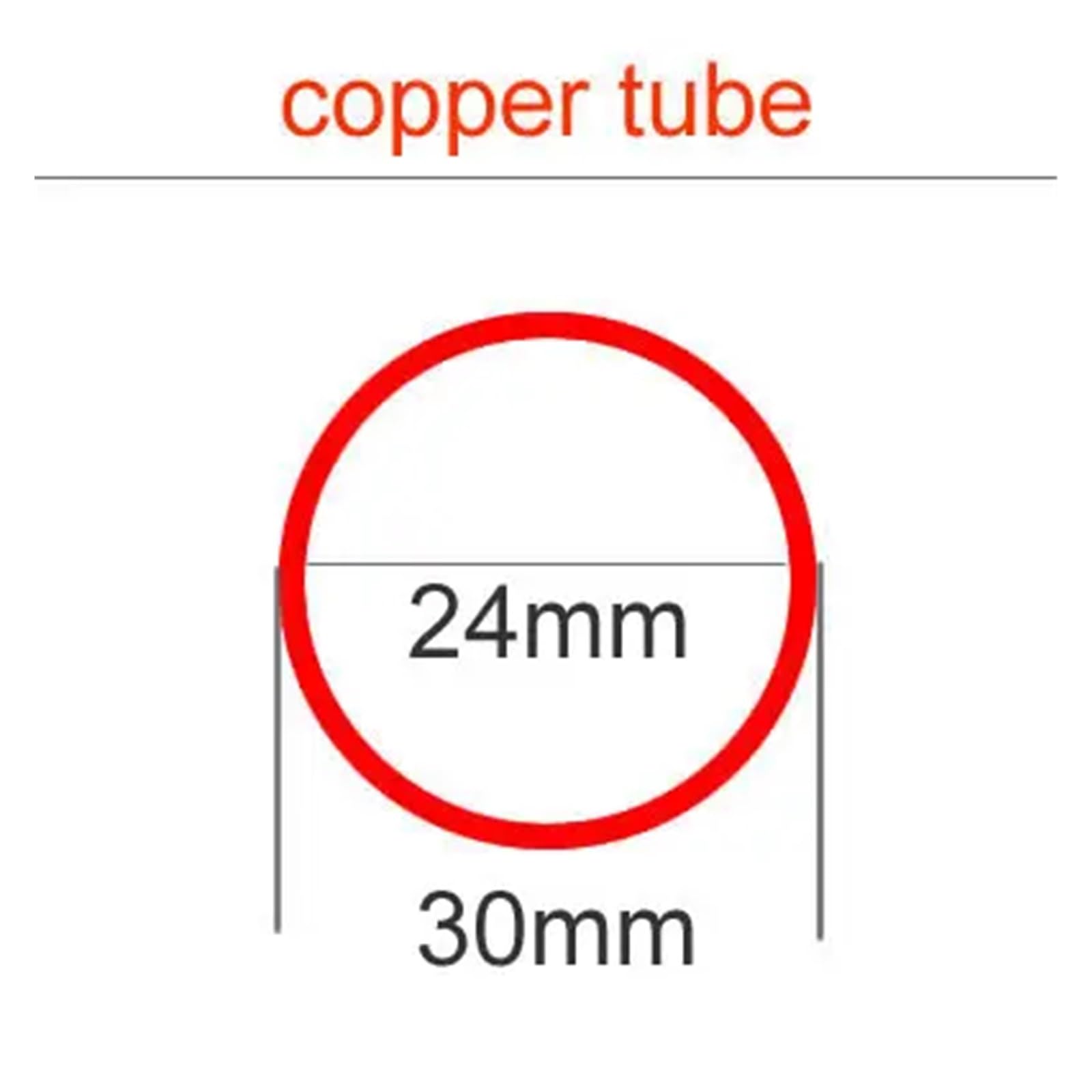 Tubo de cobre T2 OD 30 mm grosor de pared 3 mm tubo de cobre hueco capilar tubo de cobre para varias aplicaciones
