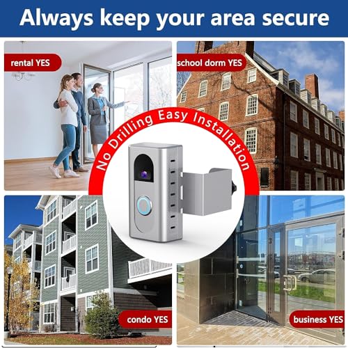 Image of KIMILAR Anti-Theft Video Doorbell Mount Compatible with Ring /Blink Wireless Video Doorbell, Adjustable Mounting Bracket Accessories for Houses, Apartments, Businesses, Not for Security Door