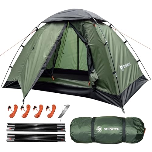 Backpacking Tent for Camping 2 Person Hiking Ultralight Tent for Waterproof Windproof Outdoor Two Doors Tents Easy Quick Setup Lightweight Instant Tents（2 Person）