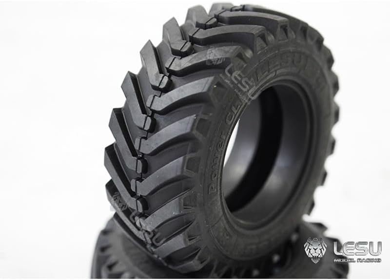 TOUCAN RC HOBBY LESU Rear Rubber Tires for 1/14 BL71 Backhoe Loader Hydraulic RC Excavator Part
