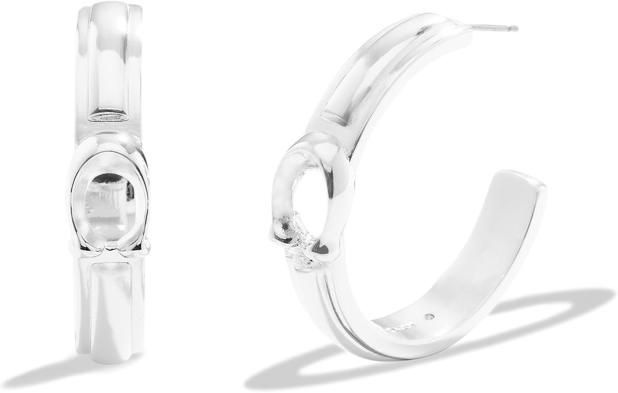 COACH Women's Signature Tabby Hoop Earrings