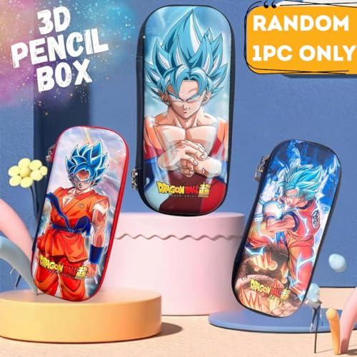 Image of FUNFOB 7D Anime Pencil Box Pack of 1pc for School College Or Other Stationery Products Travel or Cosmetic Case | Go-k Random Pouch