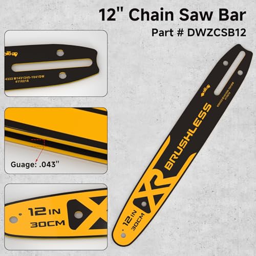 Chaîne de tronçonneuse et barre DeWalt 30,5 cm pour une coupe nette