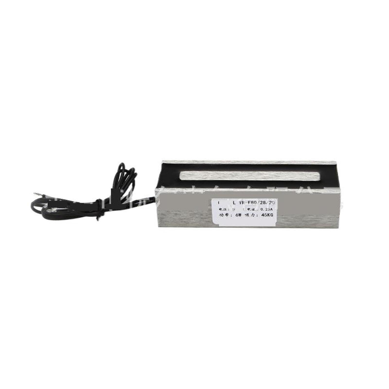Électro-aimant rectangulaire YR-F85/28/20, 45KG, DC12V24V(DC12V)