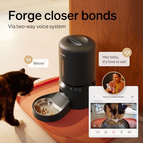 PETLIBRO Automatic Cat Feeder with Camera, 1080P HD Video with Night Vision, 5G WiFi Pet Feeder with 2-Way Audio, Low Food & Blockage Sensor, Motion & Sound Alerts for Cat & Dog Single Tray - Image 5