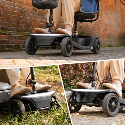Image of 330lbs Max Weight, Electric Mobility Scooter for Adults 4 Wheel Mobility, 10-15miles Per Charge Electric Powered Wheelchair Power Scooters Black