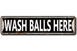 Wash Balls Here Sign Metal: Essential Laundry Reminder