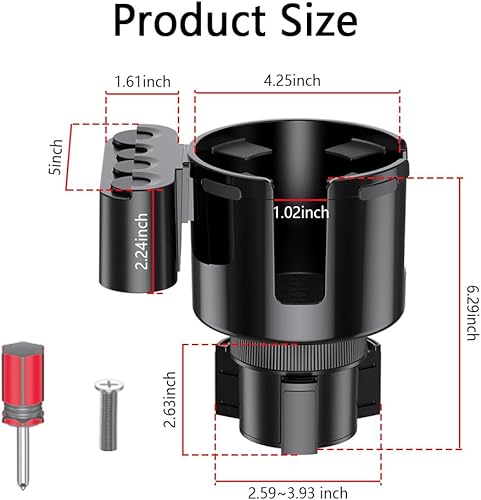 Miniatura 2 de Portavasos de coche 2 en 1 + soporte para monedas, portavasos creativos para automóviles con posavasos antideslizantes para almacenar varias monedas