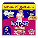 Dodot Pañales Bebé Activity Talla 5 (11-16 kg), 152 Pañales, Nuestro Nº1 en Absorción y Comodidad