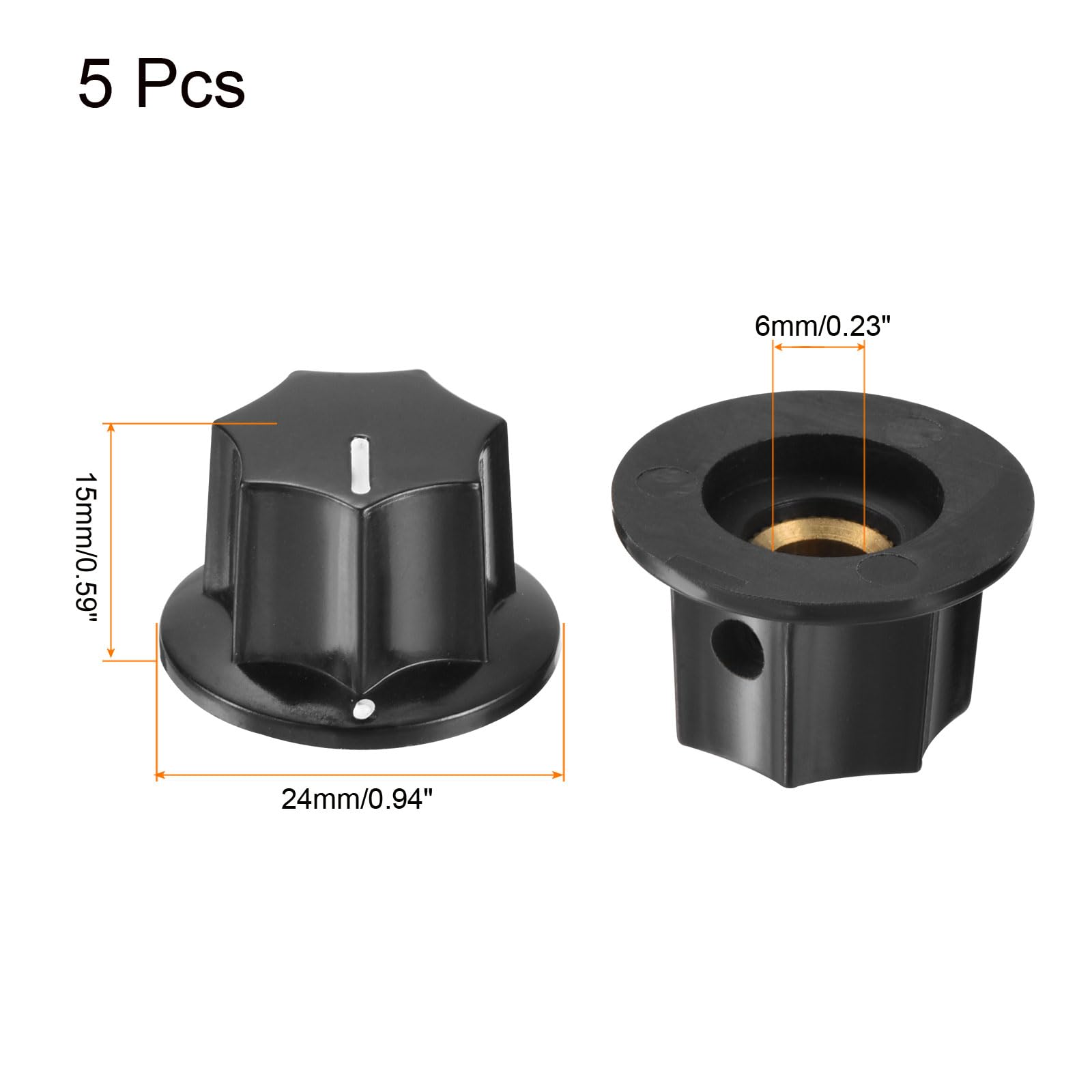 2 Pièces Metric Boutons Dôme Knobs Contrôle Volume Tonalité Pour Telecaster Guitare électrique
