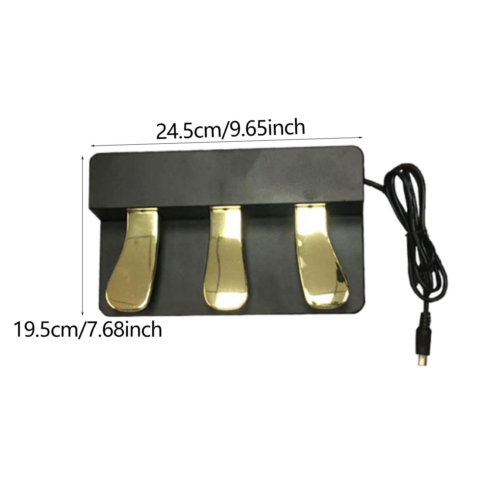 Qianly Pedal de Sostenido Compacto para Piano Pedal Sintetizador Pedal Instrumento Musical Antideslizante Resistente Adecuado para Práctica en Casa, con Tapa
