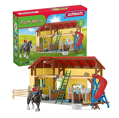 Idea regalo niños de 3 años establo Schleich con figuras de animales y granja