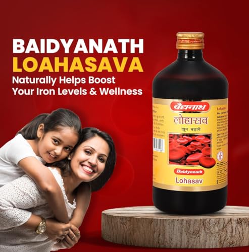 Image of Baidyanath Ayurved Lohasav (900ml, 450ml X 2) | An Ayurvedic Formulation| Helpful in Managing Anameia & Loss of Appetite | Helps in Spleen, Liver & Digestive Problems