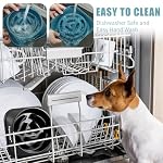 2 Pack Slow Feeder Dog Bowls for Healthy Eating, Non-Slip and Anti-Choking Design, Reduces Bloating & Overeating for Medium Dogs and Cats, Easy to Clean - Image 6