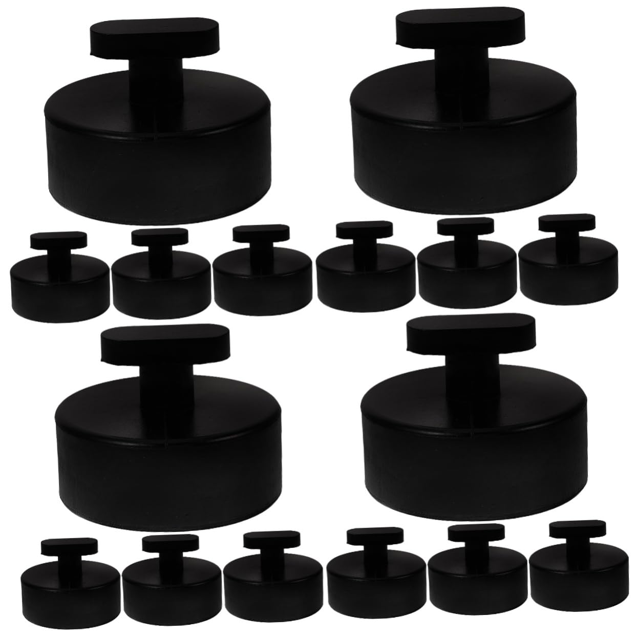 Angoily 4 Set Blocco Di Gomma Pavimento Pastiglie Accessori Per Camion Martinetto Di Sollevamento Jack Pad Tampone Ascensore Per Auto Gomma Da Cancellare Nero 4 Pezzi*4