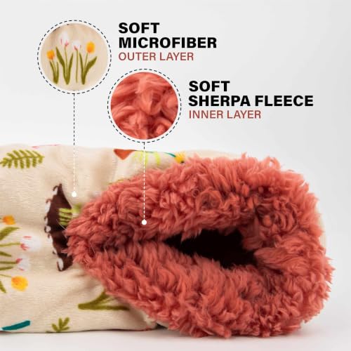 Image of Lazy One Fuzzy Slipper Socks for Women, Fleece House Slippers, Indoor Socks