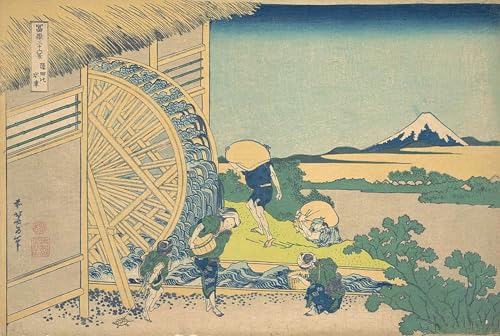 Cuadro la ruota idraulica de Hokusai: arte clásico para un dormitorio relajante