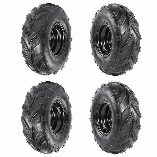 YC Yier One Wheel 145/70-6 Tubeless Wheel Tire with 6'' Rim 3 Bolt Pattern for 50cc 70cc 90cc 110cc 125cc ATV Go Kart UTV Quad Bike 4 Wheelers (1)