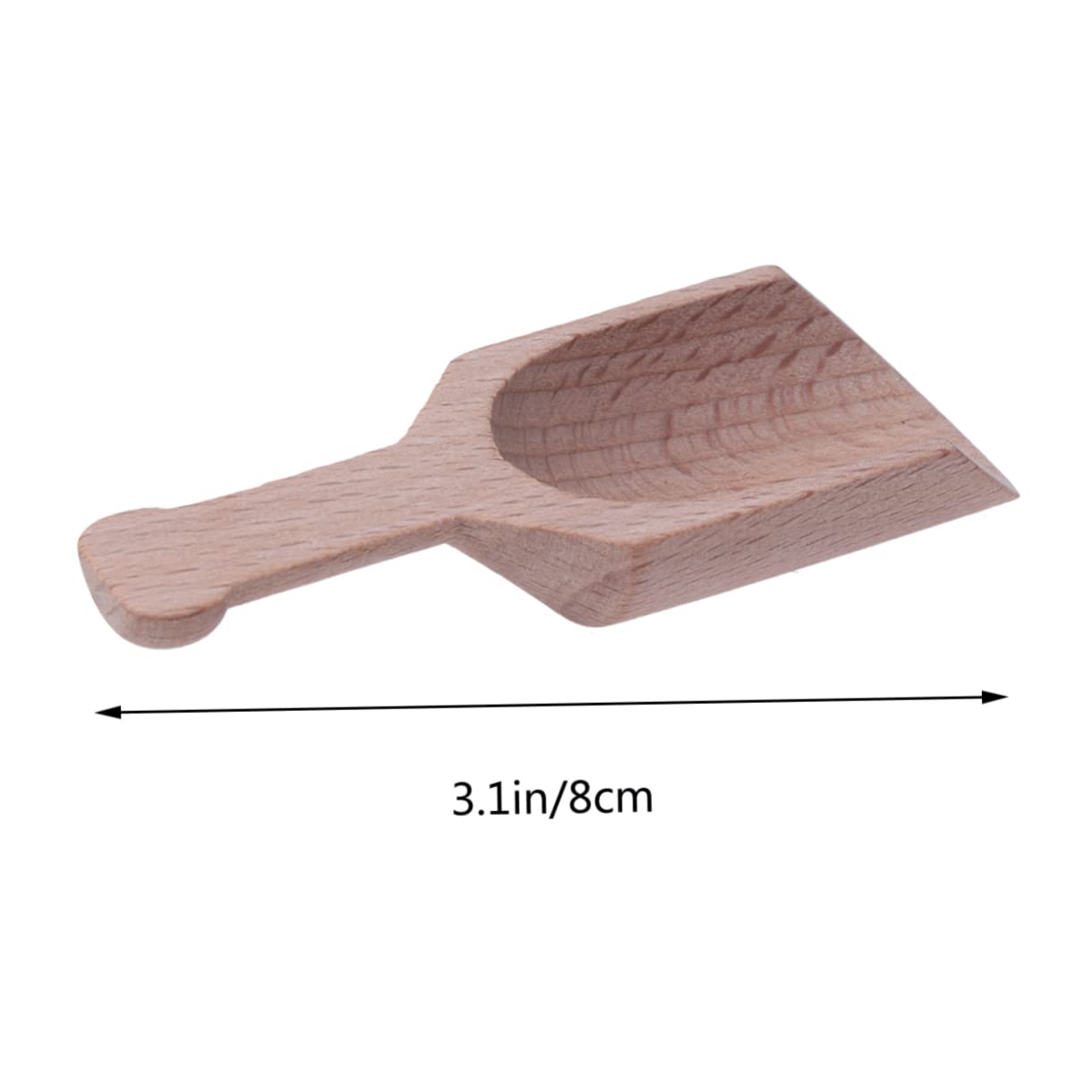SOLUSTRE Flat Handle Wooden Teaspoon Scoop Salt Spoon Set Teaware Accessories for Home Tea Shop Restaurant