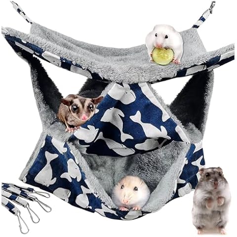 AYNKH 3-Layer Plush Pet Cage Hammock Cover