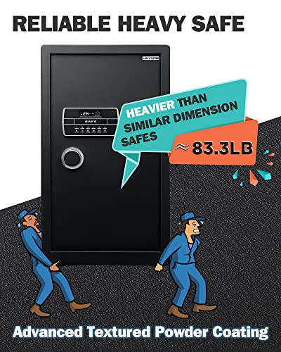 Extra Large Safe Box with Big Fireproof Waterproof Document Bag,6.05 Cubic Feet Home Safe Lock Box,33.5in Security Vault with Electronic Keypad Digital Lock,for Home Office Hotel,83.5lbs