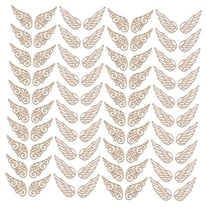 Garneck 100 Stück Holz Flügel Verzierungen