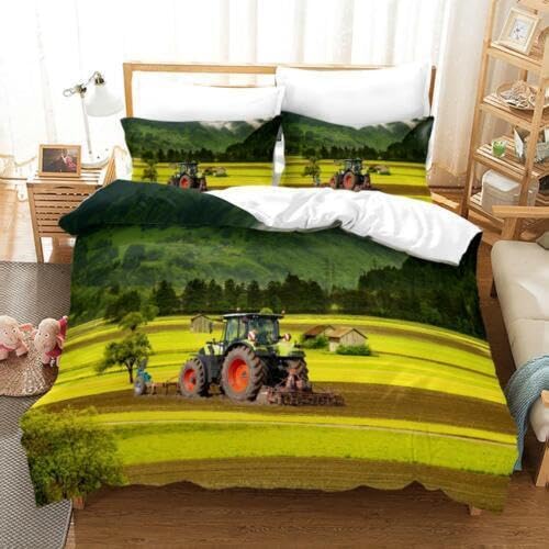 Housse de couette tracteur 140x200 pour créer une chambre enfant thème ferme