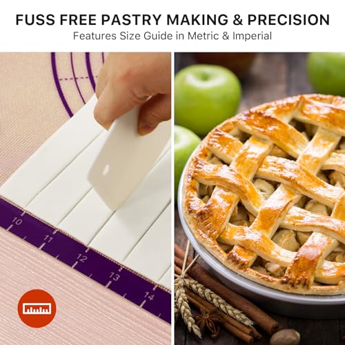 Image of Baking Mat, 24 inch x36 inch Silicone Extra Large Non Stick Baking Sheet Mat with Measurement Non-slip Dough Rolling Mat,Reusable Food Grade Silicone Counter Mat for Making Cookies,Macarons,Bread and Pastry