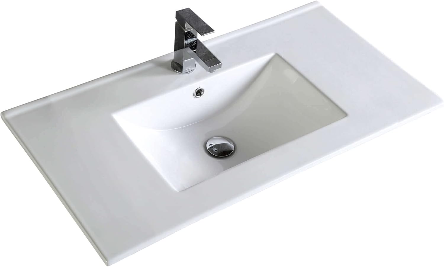 Fine Fixtures Frameport Standard Vanity Sink Replacement White High Gloss Vitreous China Material, Sink Only
