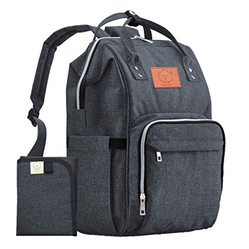 Image of KeaBabies Baby Diaper Bag Backpack - Baby Bag for Boys,Girls, Waterproof Multi Function Baby Backpack, Large Diaper Bags for Baby Girl, Baby Boy, Travel Diaper Bag with Changing Pad (Mystic Gray)