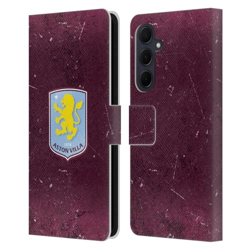 Coque Samsung Galaxy A35 5G Aston Villa FC étui portefeuille protection cuir