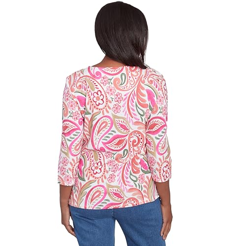 Embellished Crewneck Paisley Top2