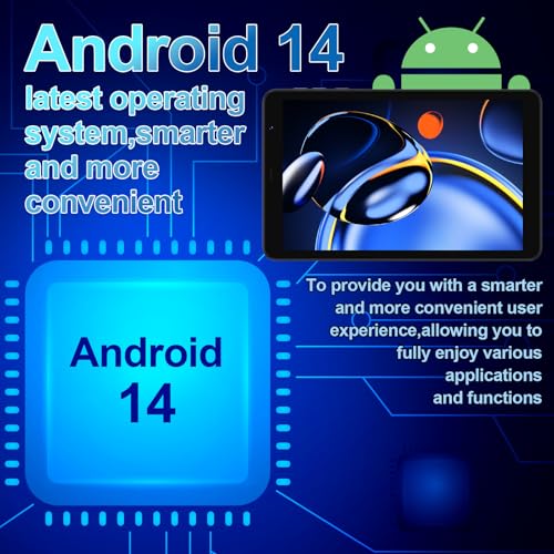 Image of Android 14 Tablet, 8 inch tablets with Pink Case, 2025 amazon Tablet 4G LTE Dual SIM, 6GB+64GB Expandable to 1TB, HD Display, 5MP+8MP Dual Cameras, 2.4G /5G WiFi, BT5.0, GPS, Face Unlock