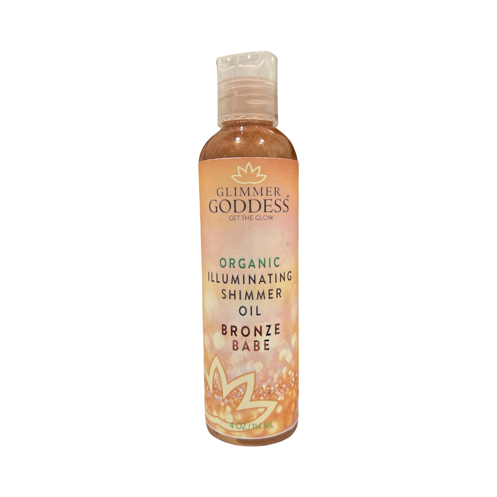 Organic Illuminating Shimmer Body & Face Oils, Bronze Babe, Radiant Glow & Hydration 4 oz.