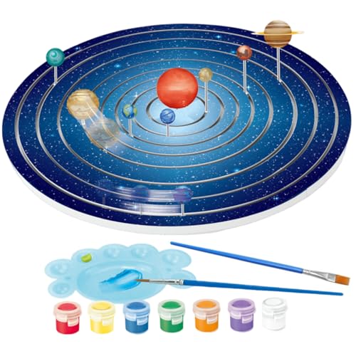Kits scientifiques système solaire éducatif avec peinture et pinceau enfants