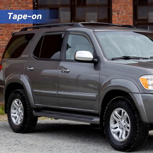 Image of Window Visors Rain Guards Shield for 2001-2007 Toyota Sequoia, Out-Channel Window Vent Wind Deflectors Visors Shades for 01-07 Sequoia