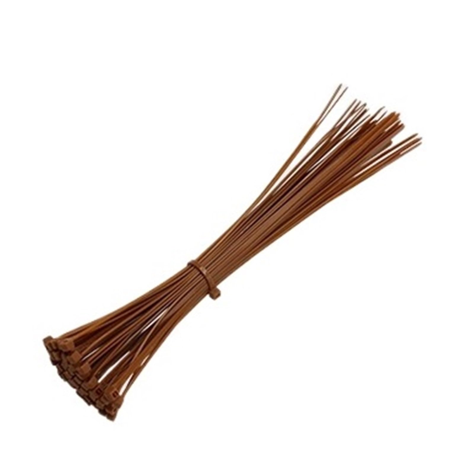 Eqqhjl Brown Nylon Cable Tie Buckle， Self-Locking Nylon Cable Ties 100 Pcs Multicolor 3X200 Mm(Brown)
