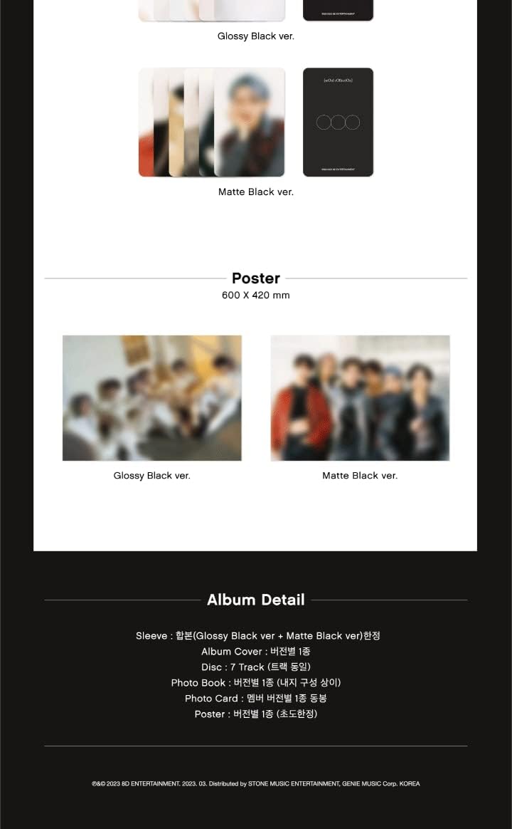 OnlyOneOf seOul cOllectiOn Album 2 Version SET CD+68p PhotoBook+1p PhotoCard+Tracking Kpop Sealed