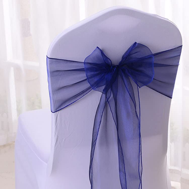 Ribbon 6 szarf z organzy, na krzesła, z kokardką, na krzesła, z organzy, na urodziny, 17 x 210 cm, żółte