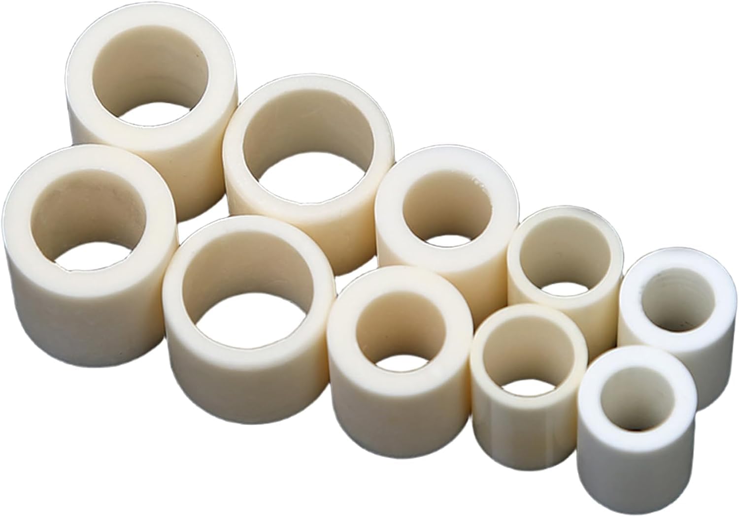 Alumina Ceramic Tube, 10 Pieces 95% Alumina Ceramic Tube Single Bore Insulation Multiple Sizes(2x4x10mm)