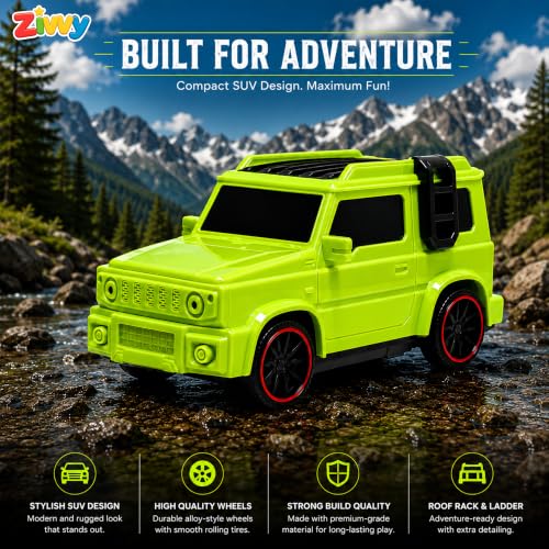 Image of ZIVVY Green Remote Control Car Toy | 2-Way G-Wagon | Smoke, Music & LED Light | Toy Car for Kids | High-Speed RC Car | Toys for Boys & Girls 7-14 Years | Birthday Gift for Kids