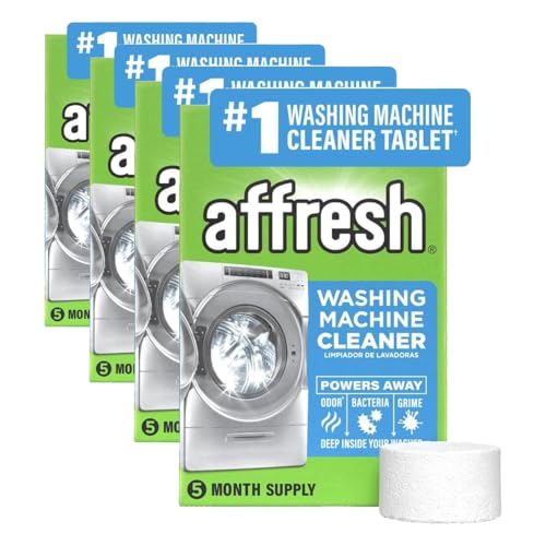 Image of Affresh Washing Machine Cleaner, Helps Power Away Odor Causing Bacteria & Grime Deep Inside Pump, Valve & Hoses, 5 Time Release Tablets, 5 Month Supply (Pack of 4)